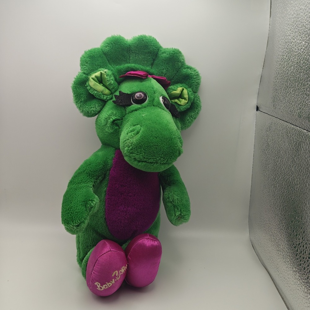 Baby Bop Barney 16" Green Plush Soft Doll Stuffed Animal Lyons Group 1992 F22